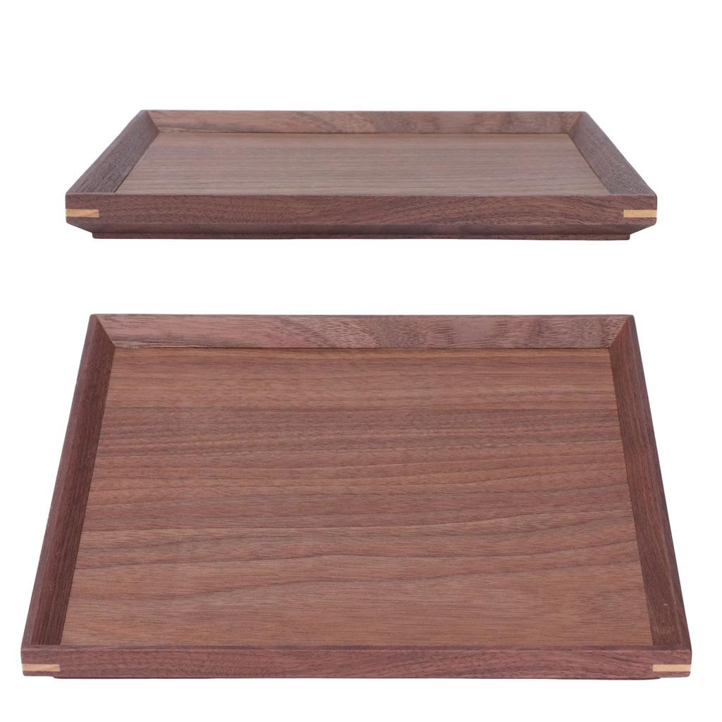 Drewniana Taca Kwadratowa Czarny Orzech Retro Chińska Dekoracyjna Taca Serwingowa na Naczynia