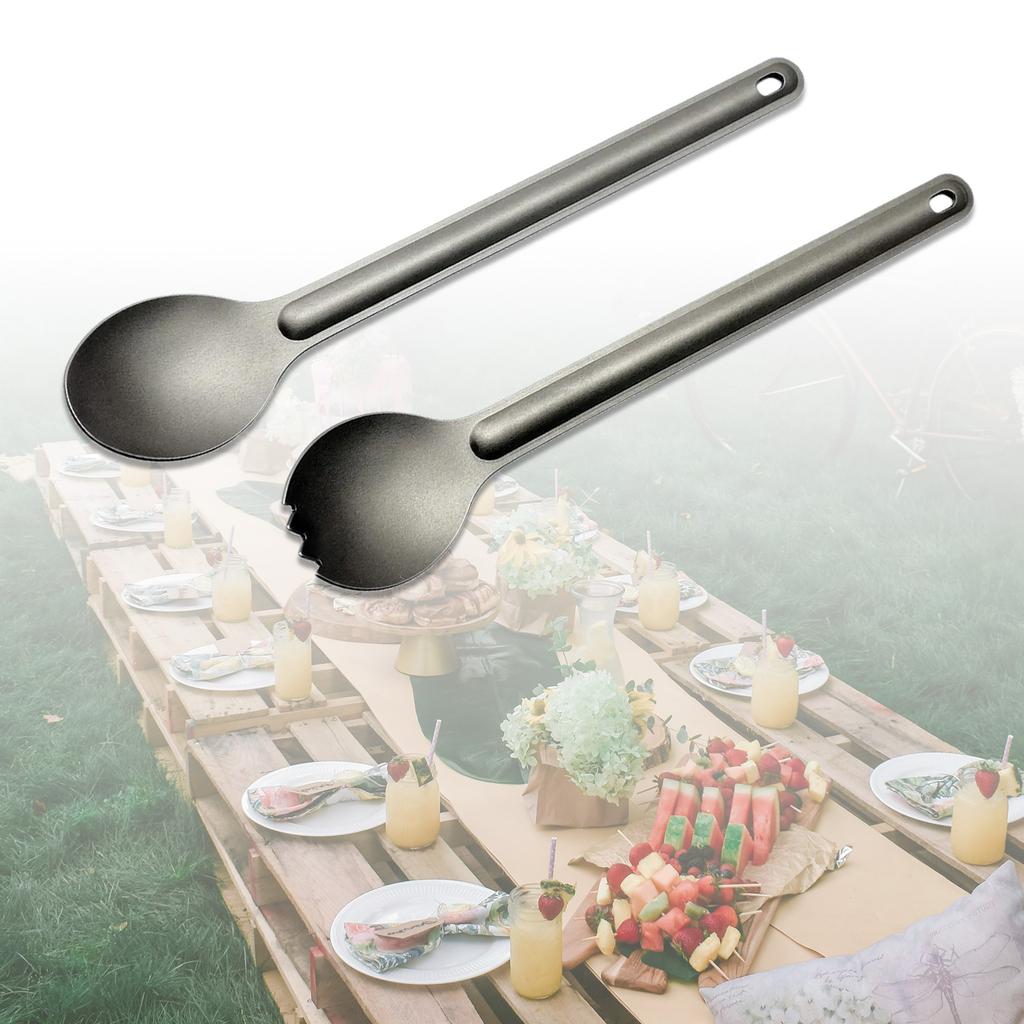 Portabale Flatware Outdoor Camping Long Spork Reusable Titanium Long Handle Spork and Spoon Titanium Forkspoon Spork