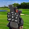 Set mit 11 Golf-Eisenhauben mit magnetischem, leichtem Neopren, Schutzhauben für Wedges und Eisen mit Nummernverschluss, Headcovers, (LT-018)