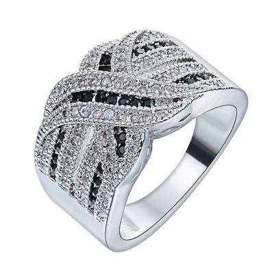 Fashion Women Jewelry Hollow-out Cross Bridal Engagement Ring Size 6-11