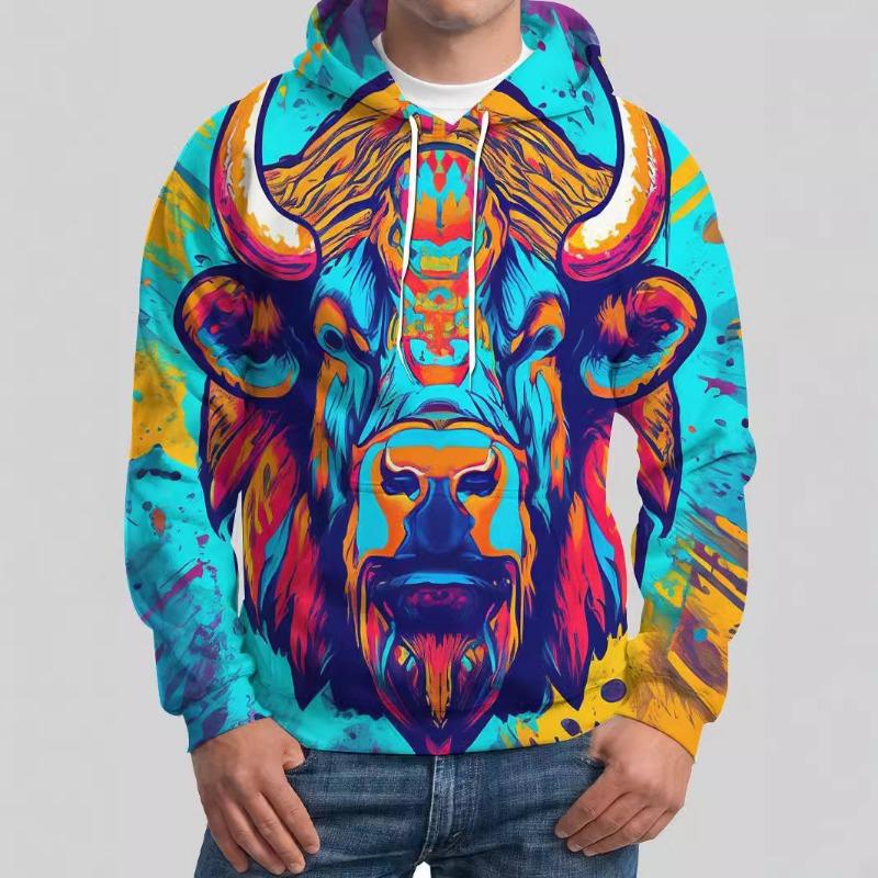 

Мужская 3D-печатная модная толстовка с капюшоном и длинными рукавами для осени и зимы для мужчин M