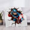 Captain America Fluffy Soft Blankets & Throws Microfiber Blanket Luxury Cover Sofa Knee Custom Anime Throw Child Cute Home