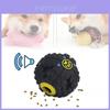 Exciting Black Squeaky Treat Dispensing Ball For Dogs Perfect For Chewing And Dental Health