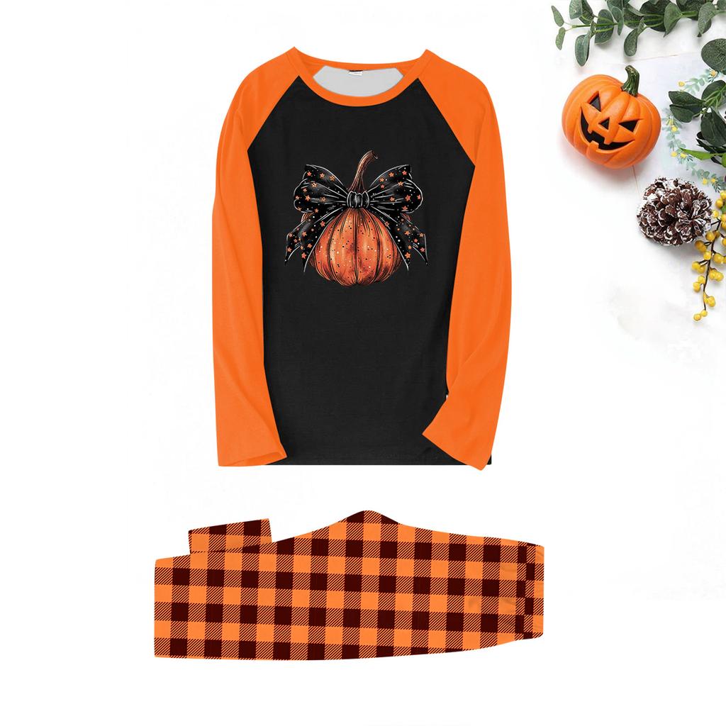 Halloween Tag Drucke Familie Passend Langarm Tops+Hosen Set Familie Passende Sets