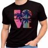 California Paradise Love Palm Trees Sunset Beach Vintage Summer Graphic T-Shirt.