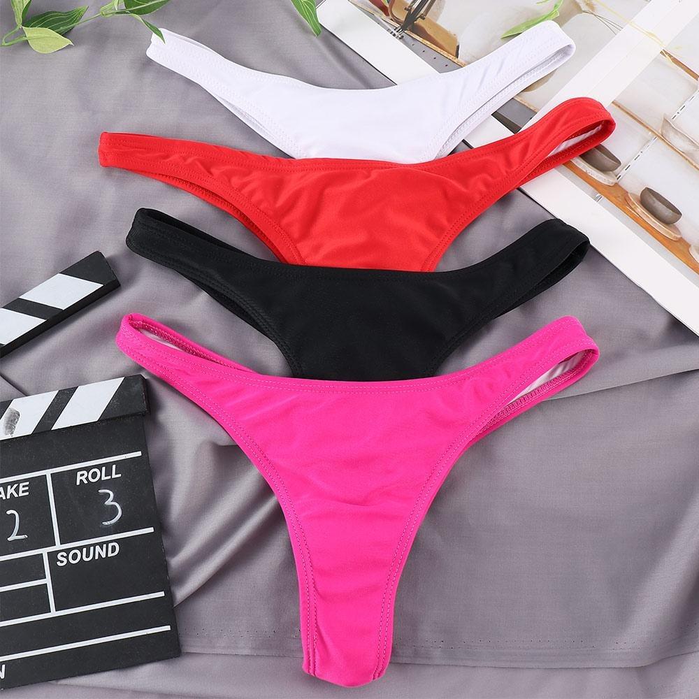 Women Classic Shorts Thong Side Bottoms Bikini Briefs Swimsuit Swimwear