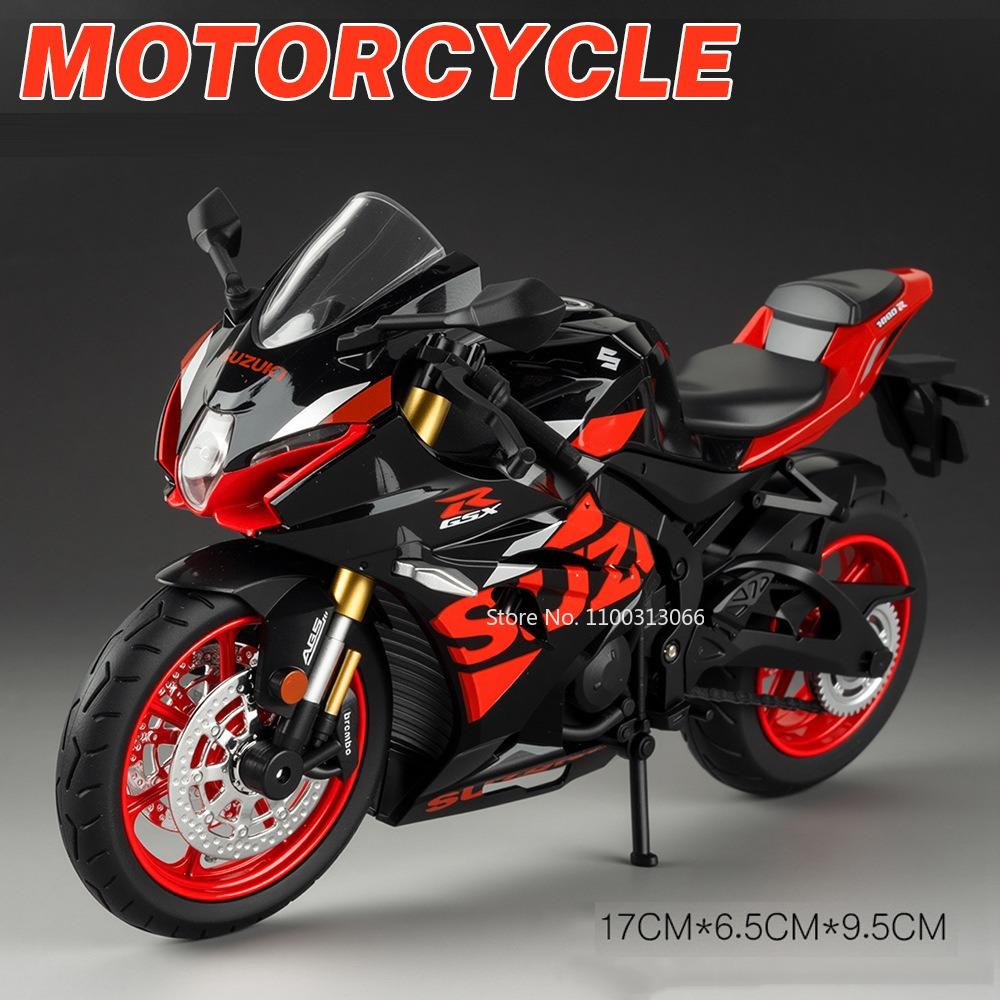 1:12 Alloy Suzuki GSX250R GSX1000R Motorcycle Model Car Toy with Light Wheel Shock Absorption Miniature Vehicle Interactive Toys