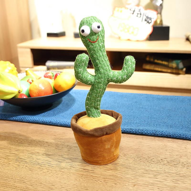 Dancing Cactus Toy Repeat Singing Talking Dancing Rocking Plushie Stuffed Animal Kids Education Toy