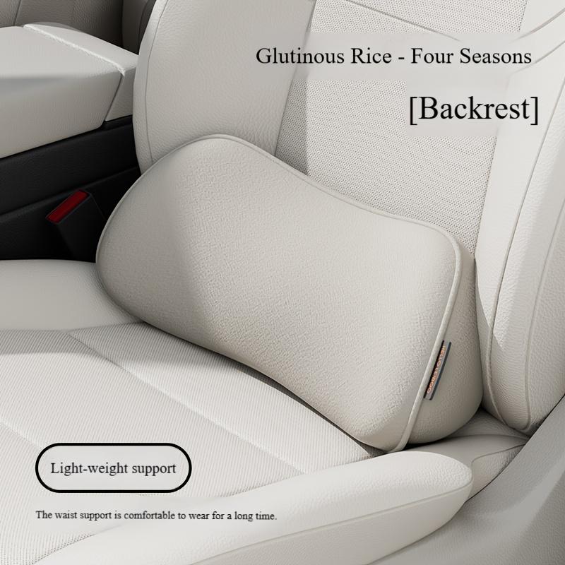 

Car Lumbar Support Cushion for Driver Seat, New Generation Faux Suede Velvet, Smooth and Delicate Touch, Premium Comfort білий