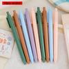 Gift Simple Macaron Color Press Pen Student Exam Bullet Gel Learning Office Press Type Black Water Office School Supplies Kawai