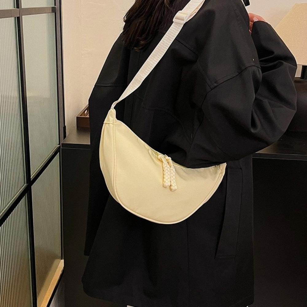 Handbag Hobo Crossbody Bag Nylon Canvas Dumpling Bag Fashion Half-moon Bag  Street