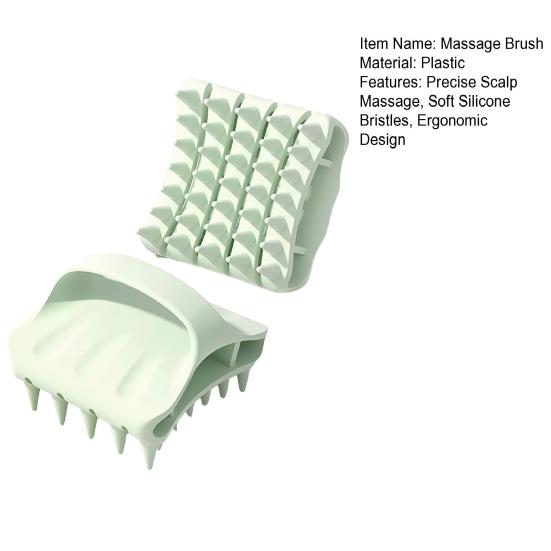 Brosse de Massage pour Shampooing Poils Doux en Silicone Soulage le Mal de Tête Pellicules Brosse de Lavage des Cheveux Outil de Massage Capillaire