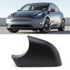 Cache d'aile de rétroviseur latéral avant de voiture Support inférieur Capuchon noir mat pour Tesla Model Y 2020 2021 Accessoires auto