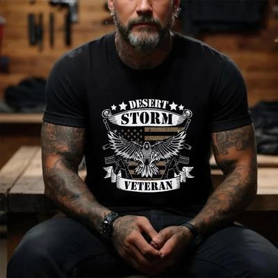Desert Storm Veteran T-Shirt Gift For Men Women Patriotic Eagle Shirt