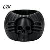 Funny Halloween Party Gift Skull Pumpkin Pen Holder, Gothic Decorative Pencil Cup, Spooky Unique Desk Stationery Organizer for Home Decor Room