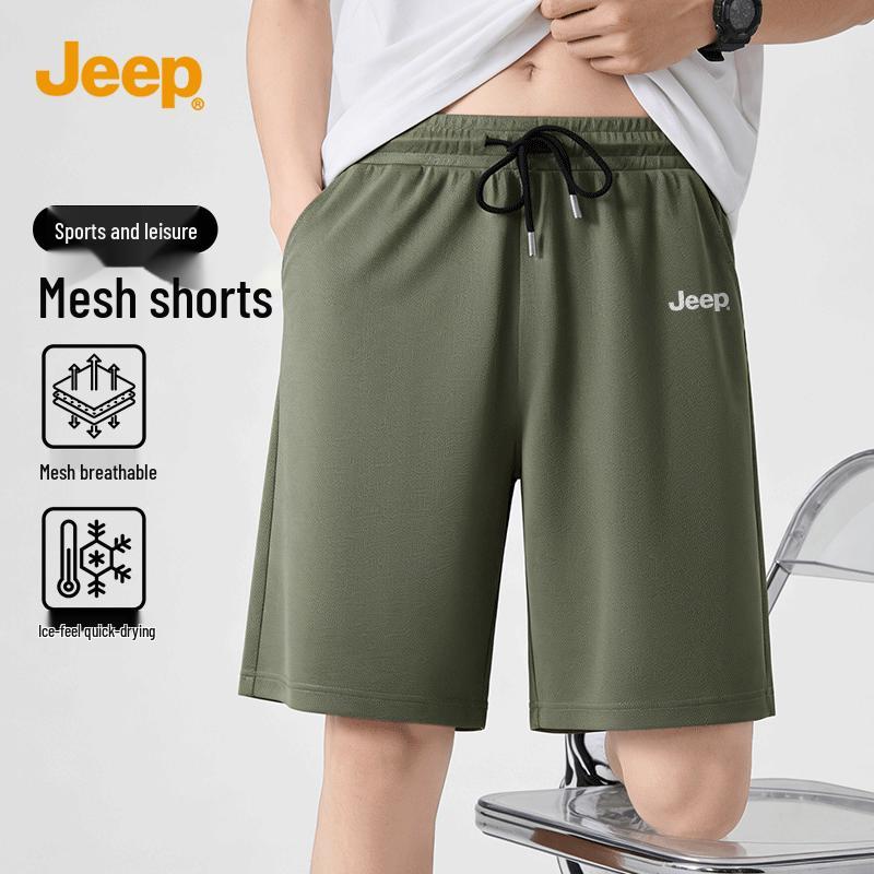 Jeep Men's Ice Silk Quick-Dry Mesh Casual Sport Shorts