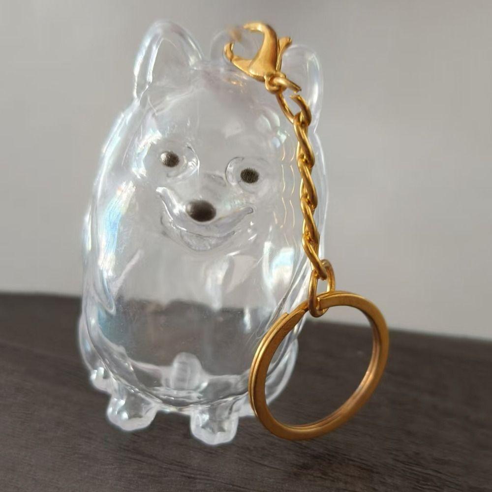 Hair Grooming Dog Hair Storage Box Dog Shape Puppy Pendants Pet Hair Keychain  Jewelry Gift