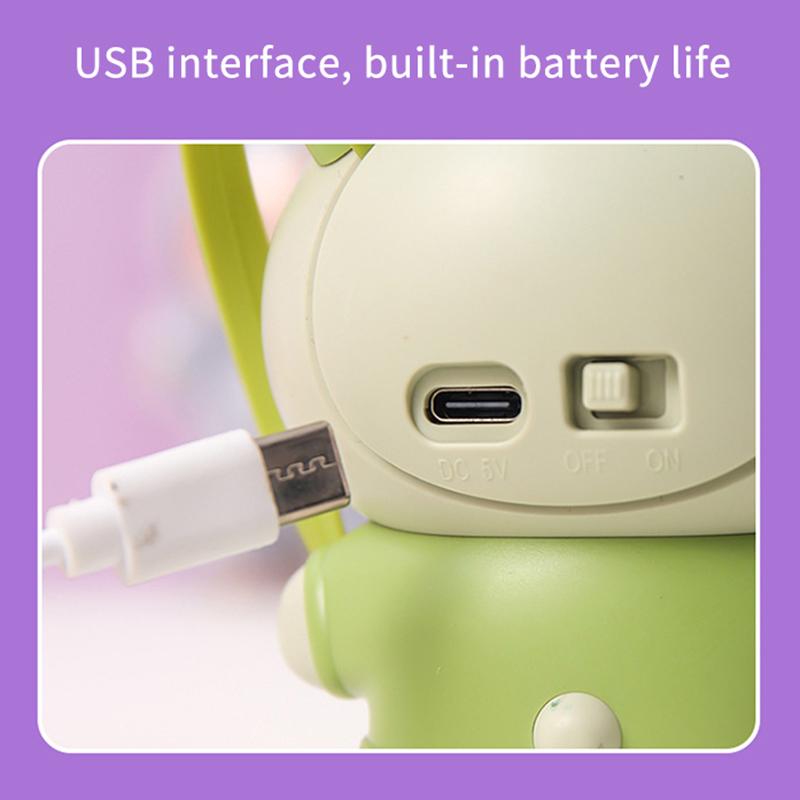Cute Character Portable Bladeless Neck-Hanging Fan Cartoon Capybara Small Fan Outdoor Usb Charging Fan Students Summer Gifts