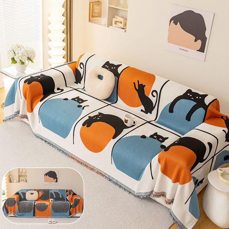 INS Style Cartoon Chenille Sofa Cover Cloth Four Seasons Universal Full Set Sofa Towel Sofa Cover Sofa Cover Sofa Cushion