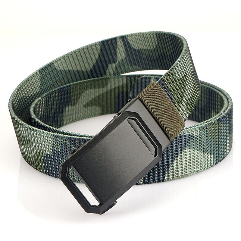 2023 Мужской нейлоновый повседневный кожаный ремень с автоматической пряжкой - Прочный, глянцевый внутренний пояс 120 cm