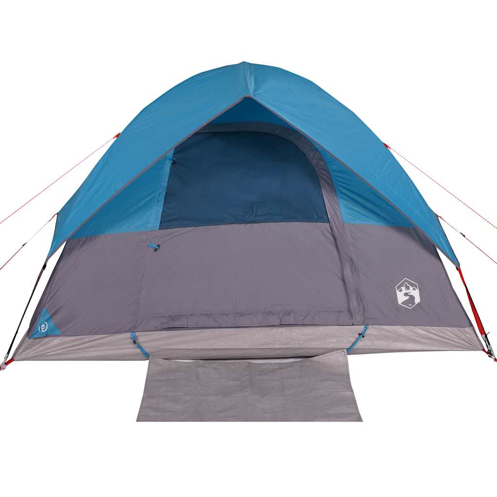 Vidaxl Family Tent, Dome, 6-Person, Blue, Waterproof