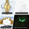 OLEVS 3625 Original Quartz Watch for Woman Diamond Dial Solid Steel Strap Waterproof Calendar Fashion Elegant Ladies Wristwatch