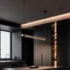 Italian Minimalist High-end Creative Dining Table Lamp Eye Protection Straight Bar Desk Lamp Pendant Light