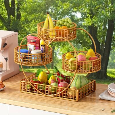 Heart-shaped 3-layer Fruit Basket,countertop Fruit and Vegetable Basket Bowl, Suitable for Display Racks of Bread,snacks,fruits,cupcakes,candies,etc