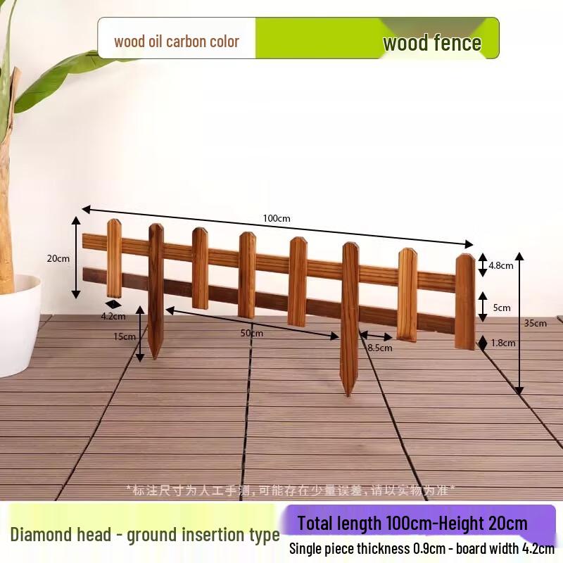 Outdoor Garden Carbonized Wood Fence