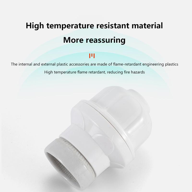 1 buc. Bază soclu lampă suspendată E27 Ceramică Suport bec LED Pătrat Rotund Bază soclu 6A 250V Accesorii DIY