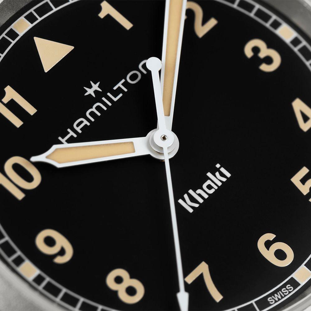 Hamilton Khaki Field Quartz 38mm Black Dial (Old Radium Color Lume) Bracelet Watch H69401131