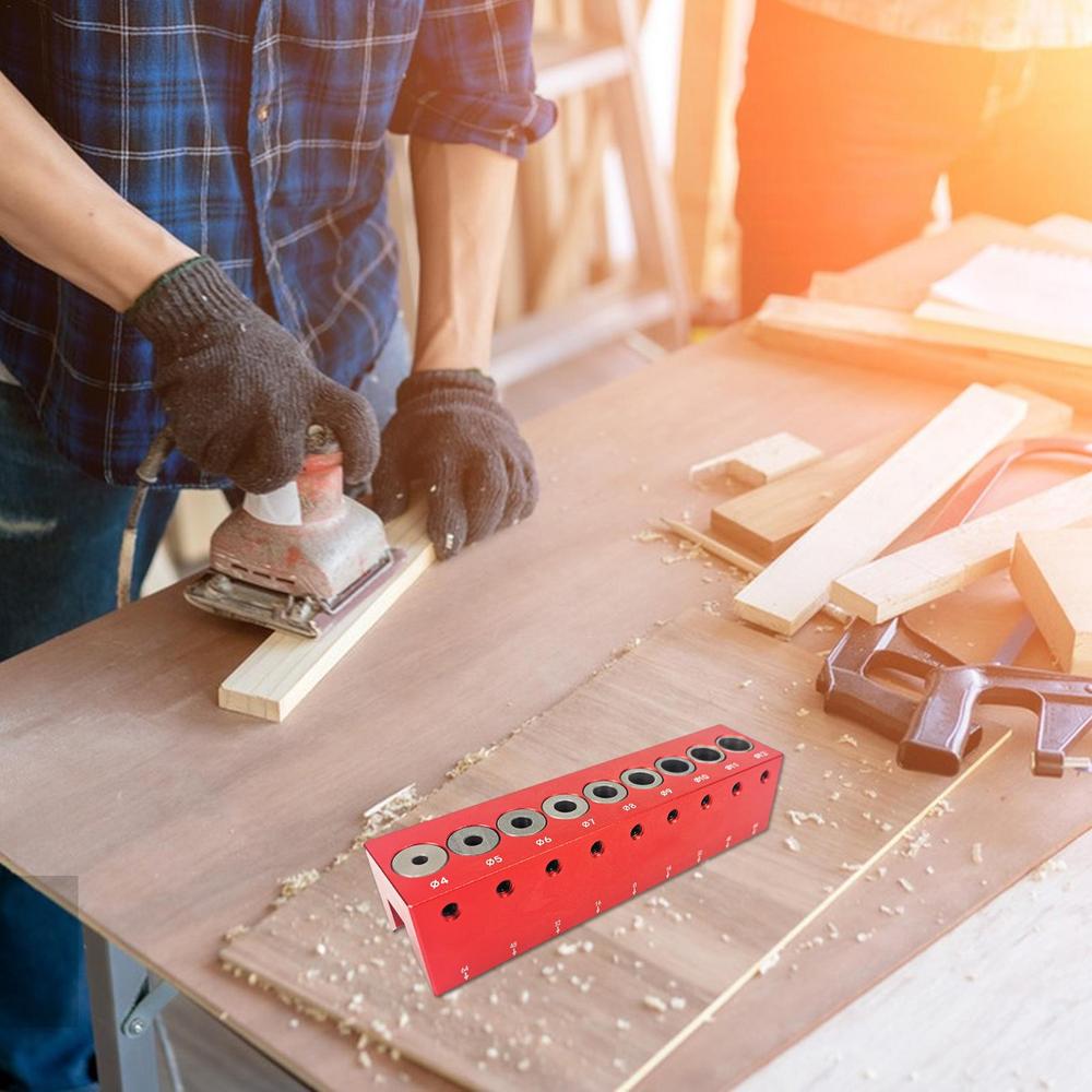 Drill Block Guide Metal Pocket Precision Woodworking Hole Drilling Jig Puncher Positioner Tool Drill Guide For Woodworkers