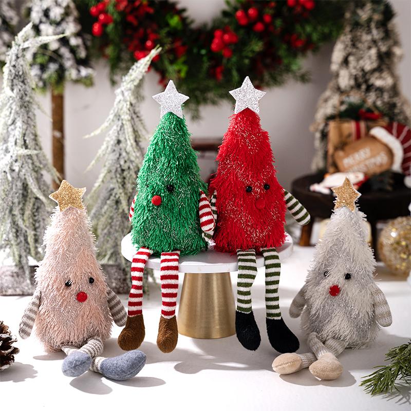 1PC Christmas Tree Doll Christmas Decorations Long Leg Cute Doll Ornament Kids Gifts Table Decoration New Year 4 Colors