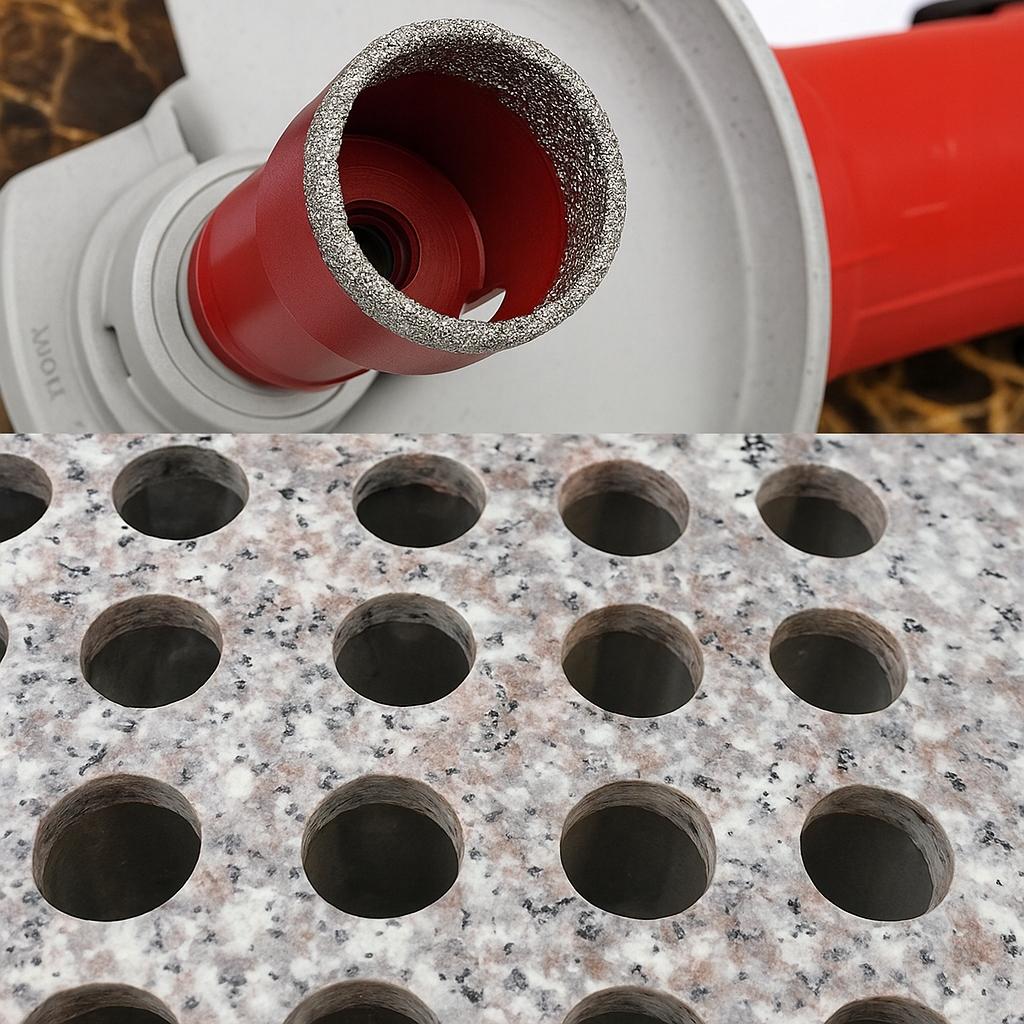 Diamond Hole Saw Crown for Porcelain Tiles M14 Set 6,8,10,35,68 + Adapter