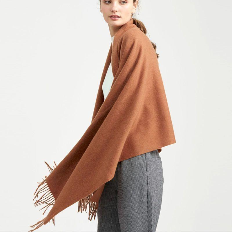 

Однотонний теплий шарф Зимова товста шаль Універсальний м який шарф з бахромою