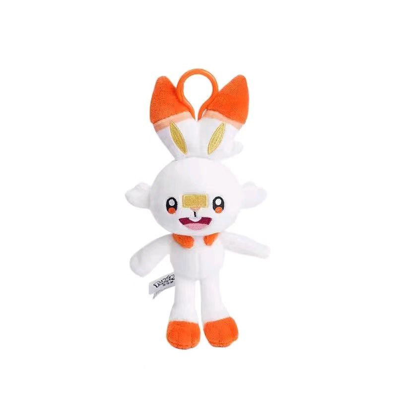 Genuine Pokemon Scorbunny Kawaii Plush Stuffed Toy Keychain Backpack Pendant Keyring Model Doll Birthday Christmas Gifts For Kid
