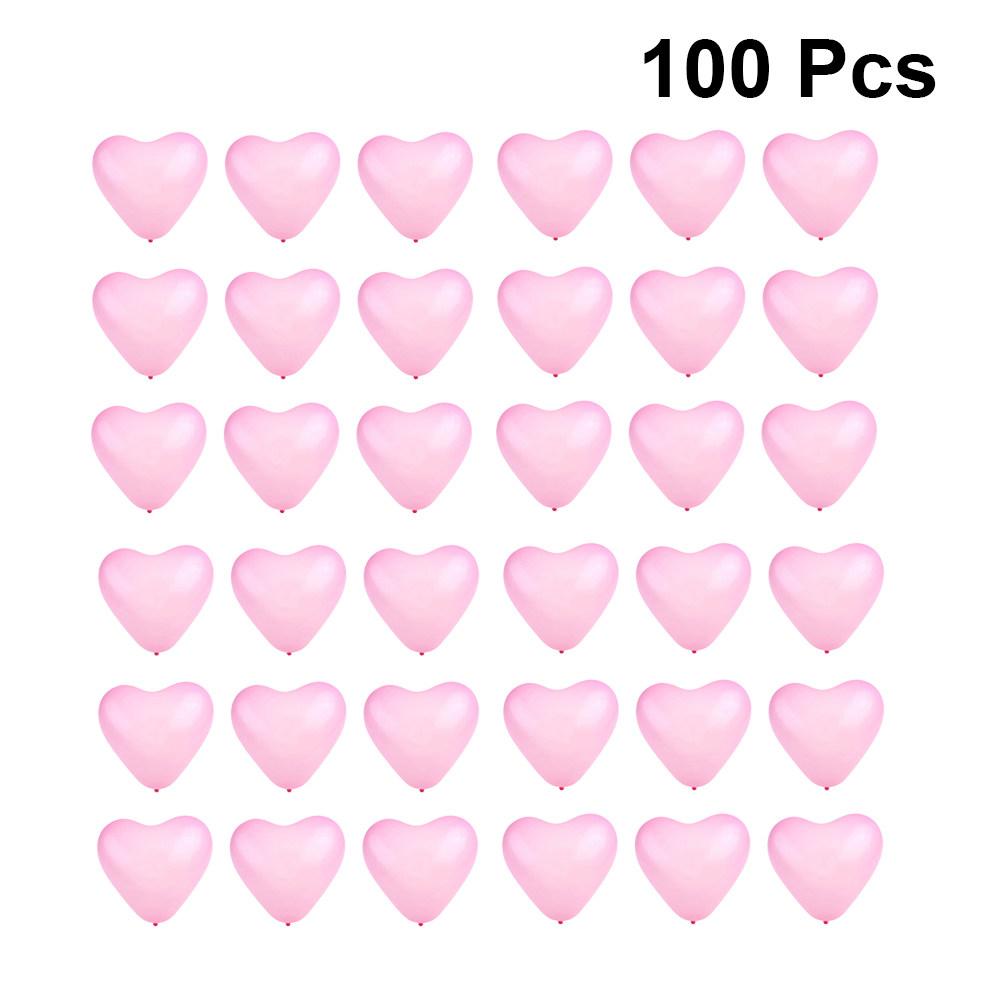 100 Stück Herzform Ballons Romantische Hochzeitsfeier Dekorationen Latexballons für DIY Ballon Girlande Mittelstück Geburtstag Baby