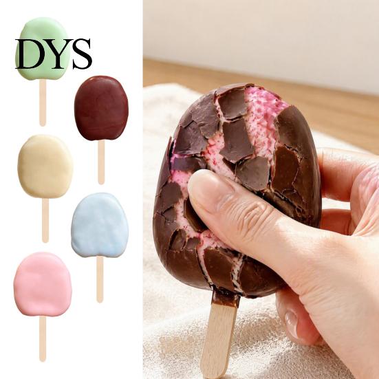 Popsicle Shaped Fidget Toy Crispy Squeeze Toy, Wax Cracking Ice Cream for Stress Toys Relief, Crackable Lolly Home Office Classroom Calming