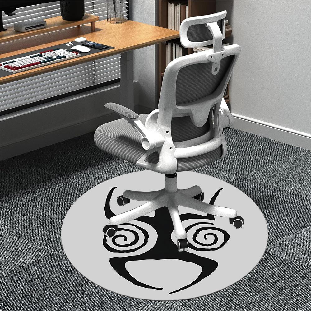 

1pc Spiral Figure Office Round Area Rug, Indoor Mat Suitable ForOffice, Under Office Chairs Bedroom Living Room Home Decor, Room Decot173 80cm by 80cm