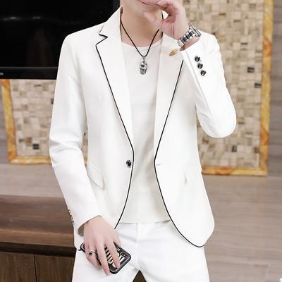 Men's Trim Suit Youth Slim Fit Handsome Professional Casual Suit Two Pieces