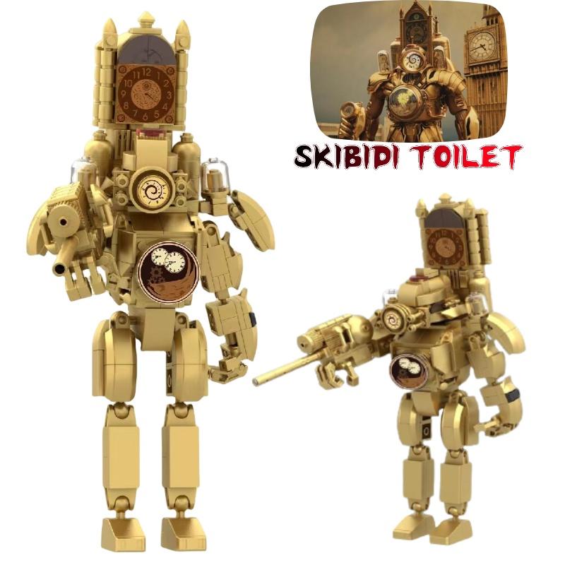 661 Golden Titan Time Man Toilet Man Building Blocks Compatible With Lego Mrs. Tv And Computer Man