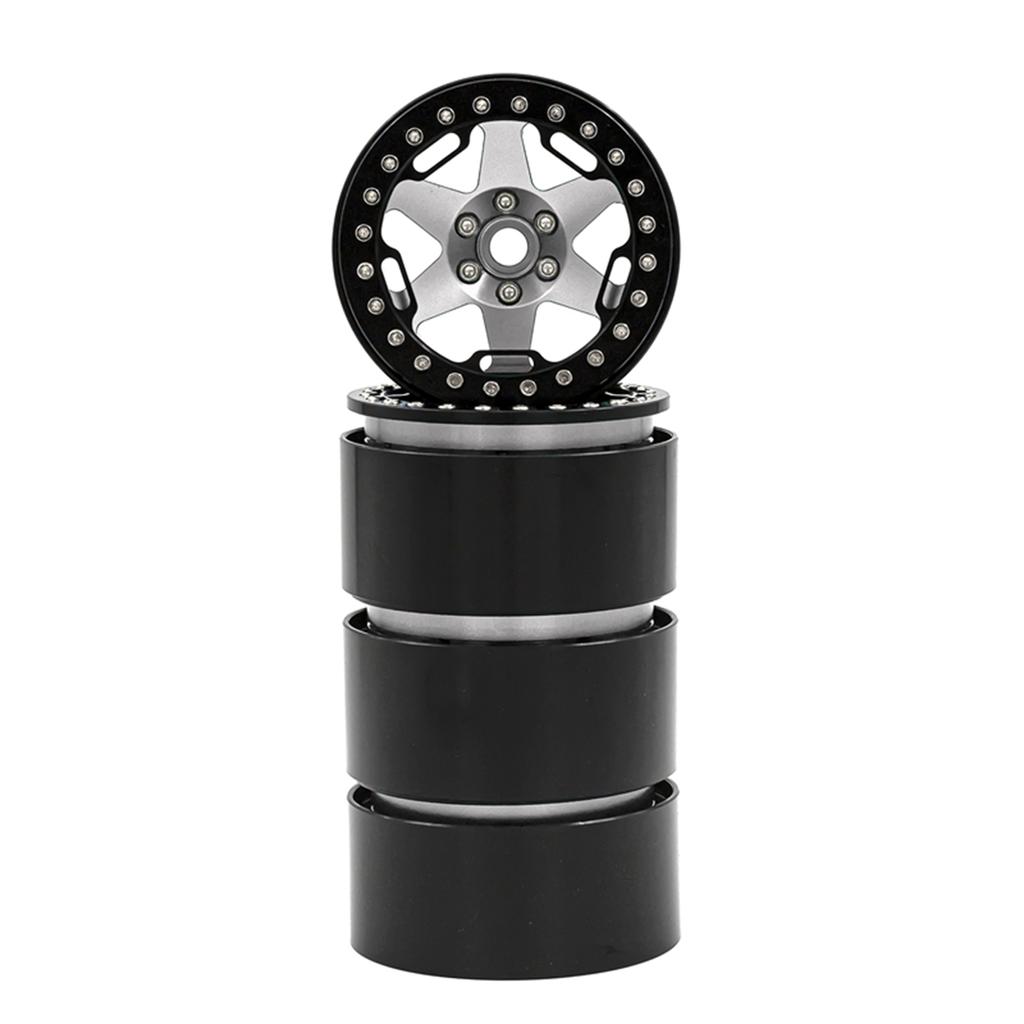 Aluminiumlegering Hjul Fälg Beadlock 2.2in Hjul Fälgar Nav 4st Ersättning för 1/10 1/8 TRX4 90046