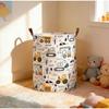 Construction Vehicle Design Laundry Basket Large Capacity Cartoon Print Foldable Sturdy Portable Home Organization Supplies