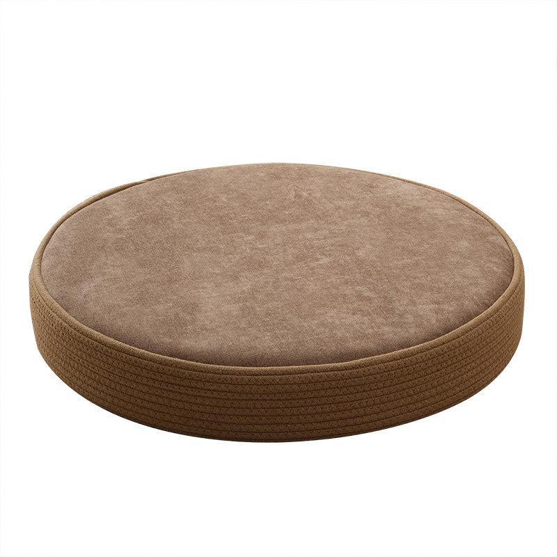 Round Thick Floor Cushion, Memory Foam Tatami & Meditation Pillow for Bay Window Seating,Portable Decorative Pad for Living Room