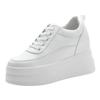 Sneakers Damen Neu Vier Jahreszeiten Dicke Sohle Innere Absatzhöhung Leder Damenschuhe Netz Weiß Schuhe Freizeit Sportschuhe
