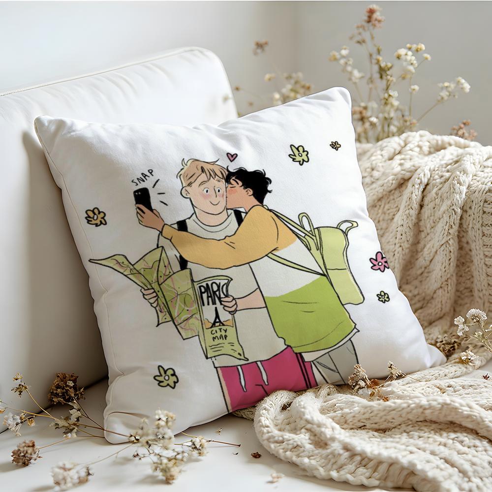 Cushion Cover Linen SkinFriendly Soft Decorative Case For Sofa Home Decor HHeartstopper Pillow cover