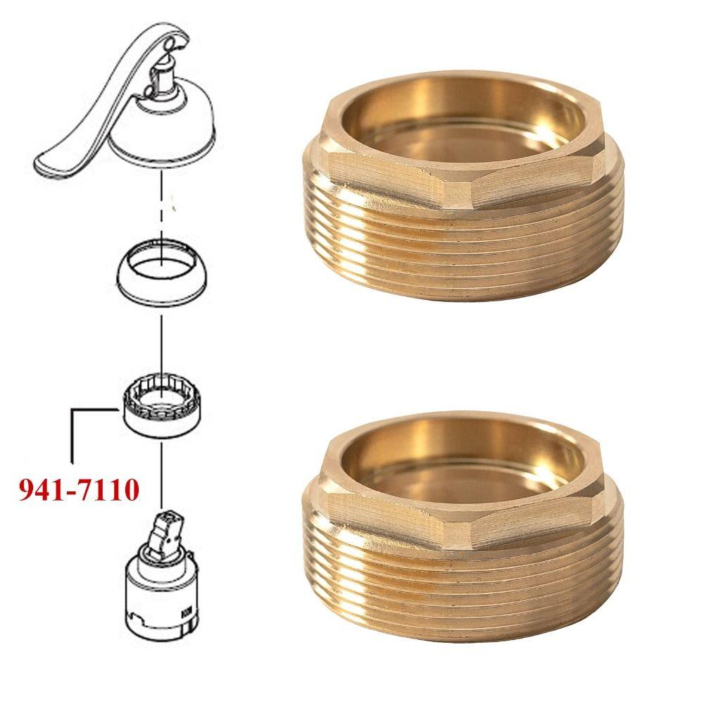 Купить 2 Pcs Brass Retainer Nut Gold Faucet Washers Hardware Cartridge