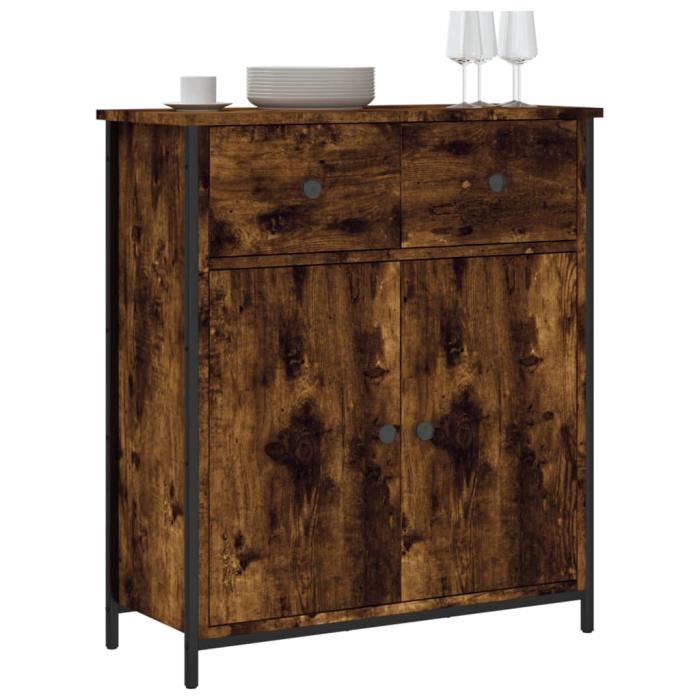 VidaXL Buffet Smoked Oak 70x30x80 Cm Engineered Wood 835526
