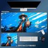 Cartoon ONE PIECE Leather Mouse Pad Large Monkey D. Luffy Roronoa Zoro Keyboard Pad Anime Peripheral Table Pad Non-slip Mouse Pad for Boys and Girls