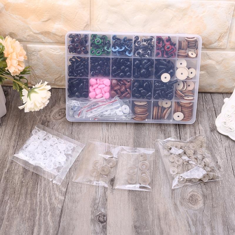 330 pcs Wooden and Plastic Safety Puppet Eyes and Joints Handmade Material Sewing Craft for Dolls Animal for DIY Lover